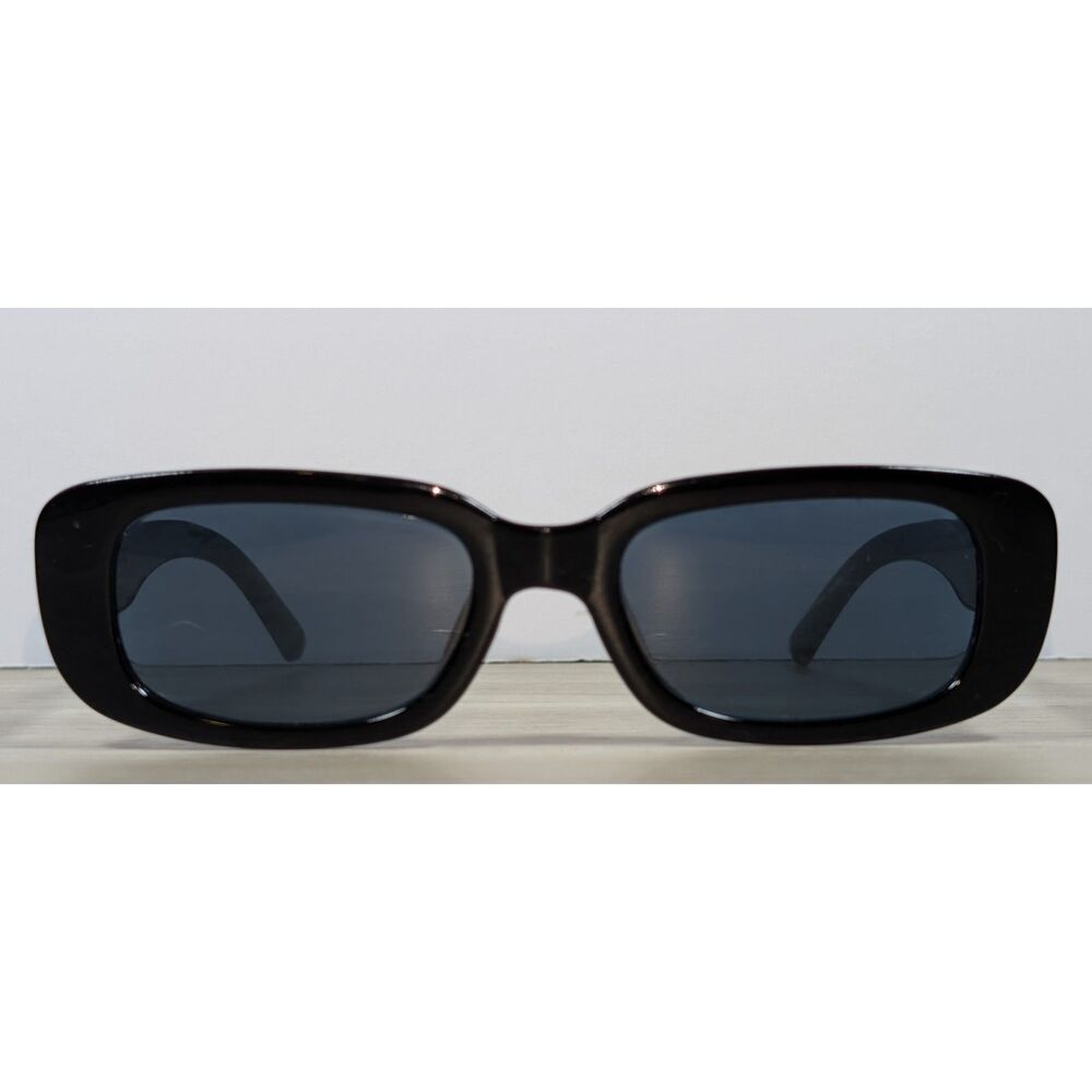 Black Rectangle Sunglasses Retro Y2K Thick Frame Fashion Unisex Shades
